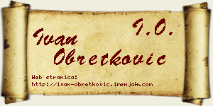Ivan Obretković vizit kartica